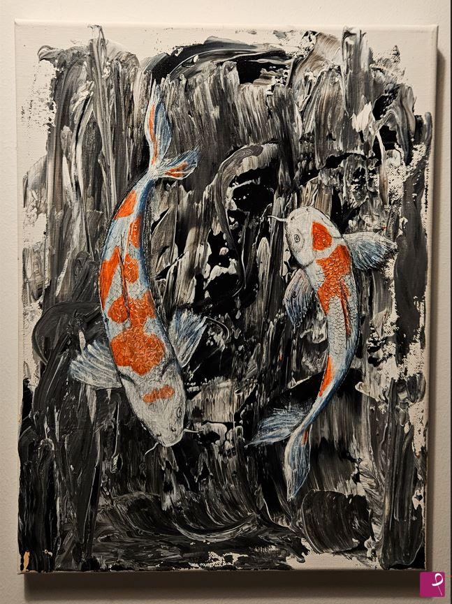 quadri in vendita online - Koi Fish