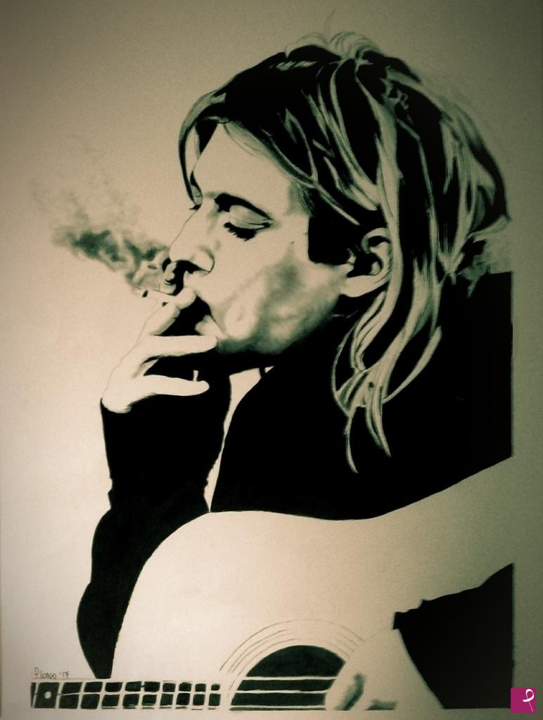 quadri in vendita online - Kurt Cobain