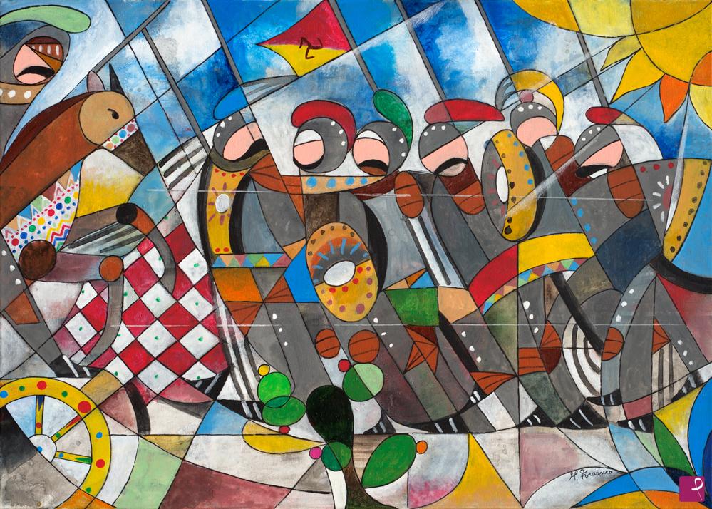 quadri in vendita online - La battaglia dei Paladini