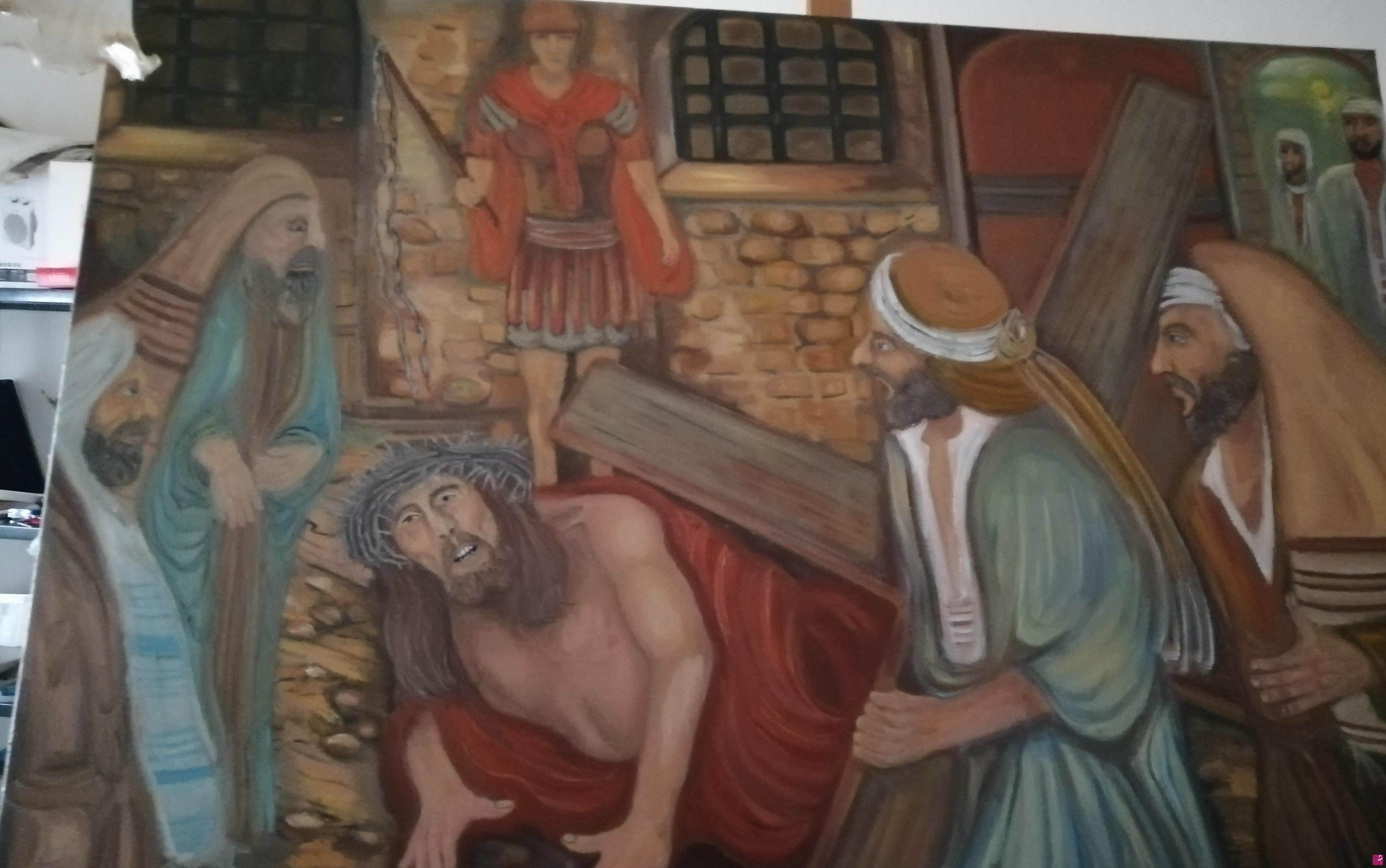 quadri in vendita online - La caduta del Cristo 