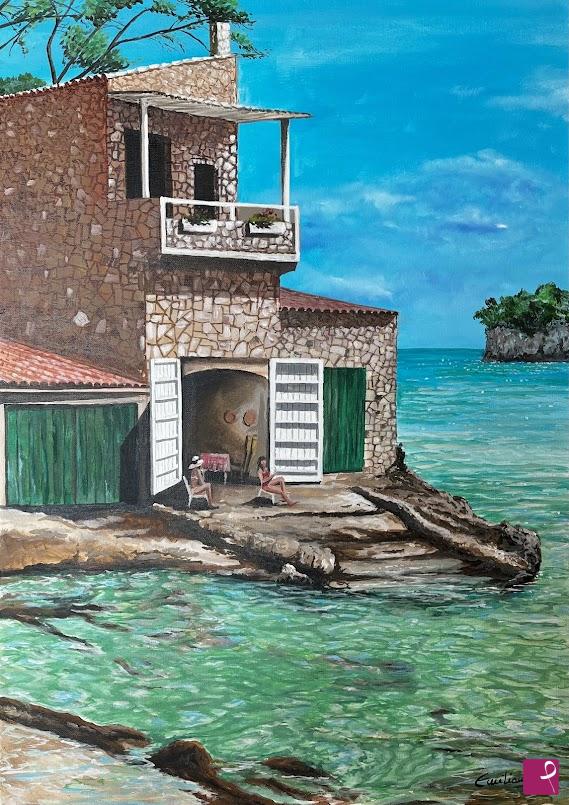 quadri in vendita online - la casa in riva al mare