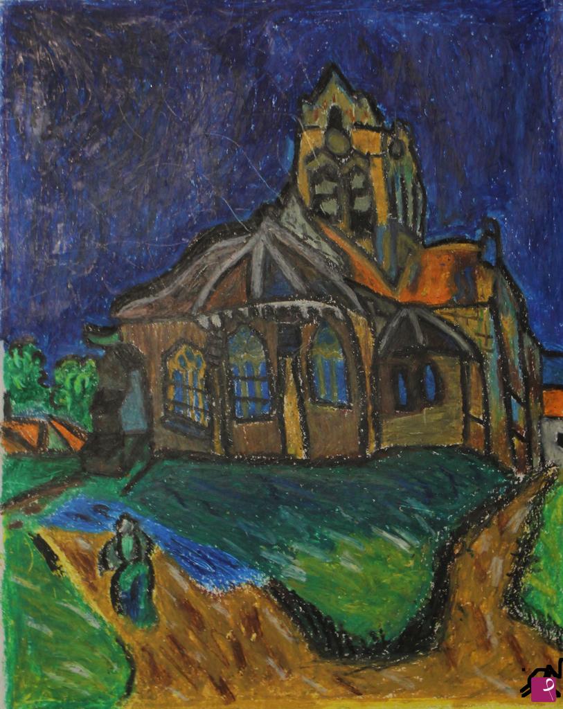quadri in vendita online - La chiesa di Auvers - Van Gogh
