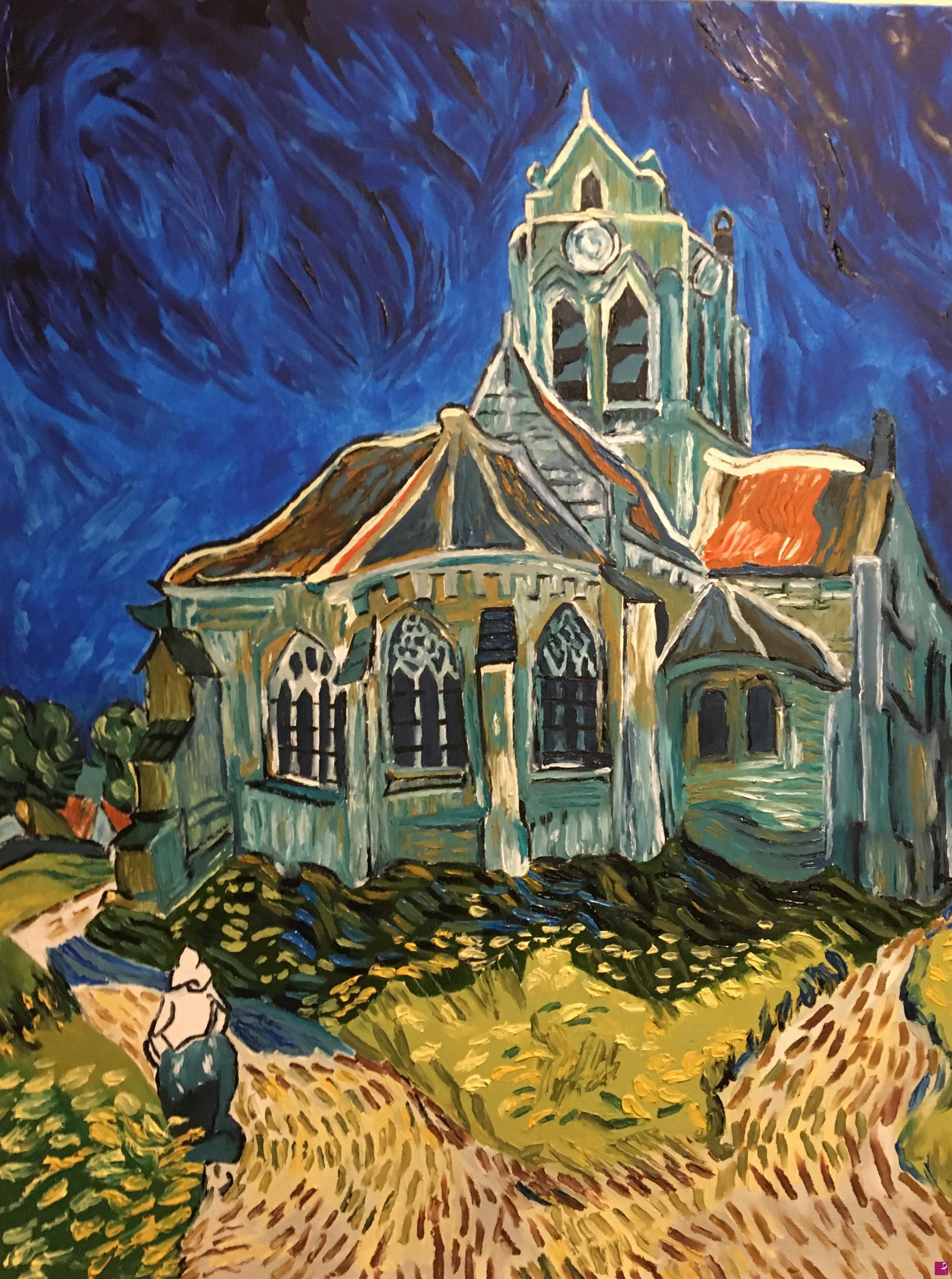 quadri in vendita online - La chiesa di Auvers
