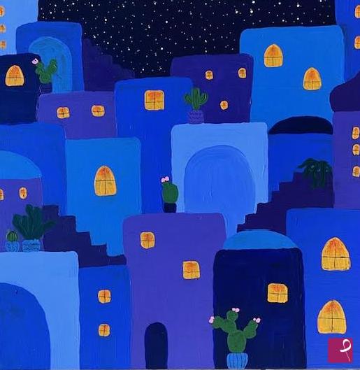 quadri in vendita online - La città blu