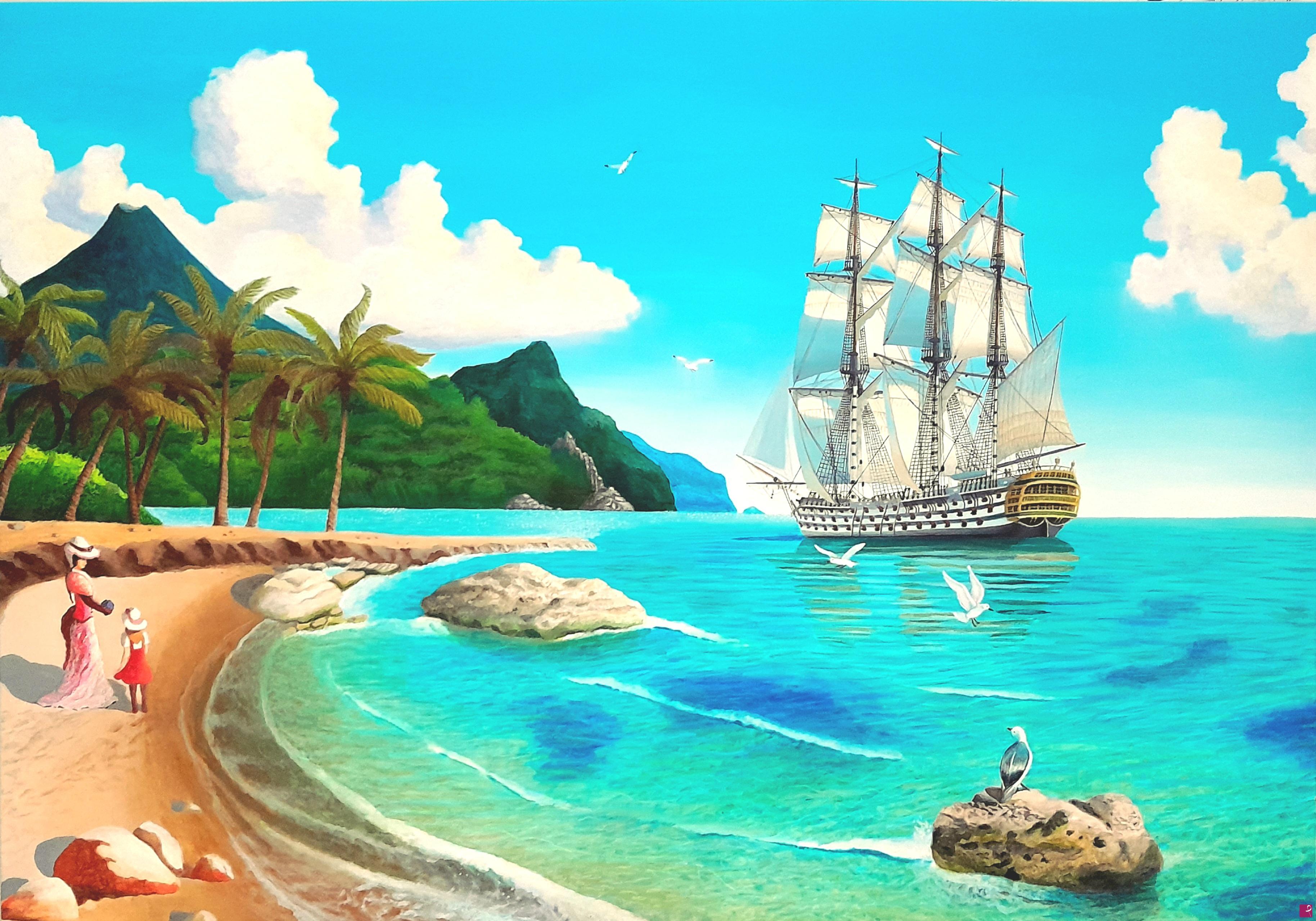 quadri in vendita online - "LA ISLA DEL VÒLCAN"