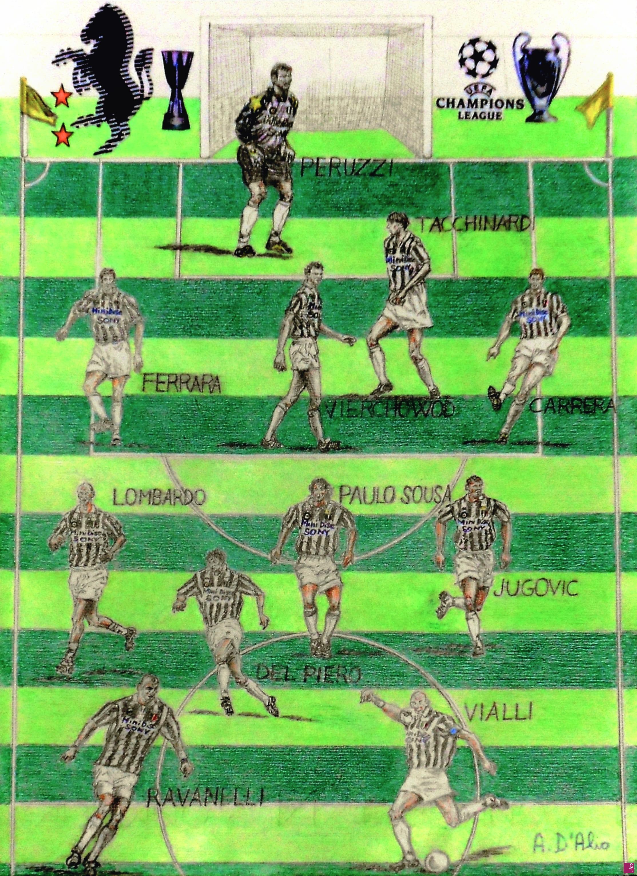 quadri in vendita online - "La Juve di Marcello Lippi 1995-96"