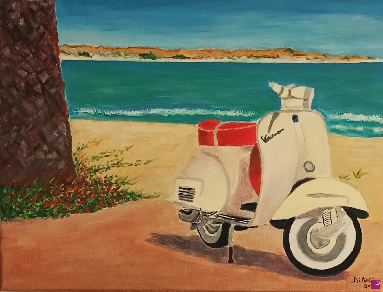 quadri in vendita online - La mitica Vespa