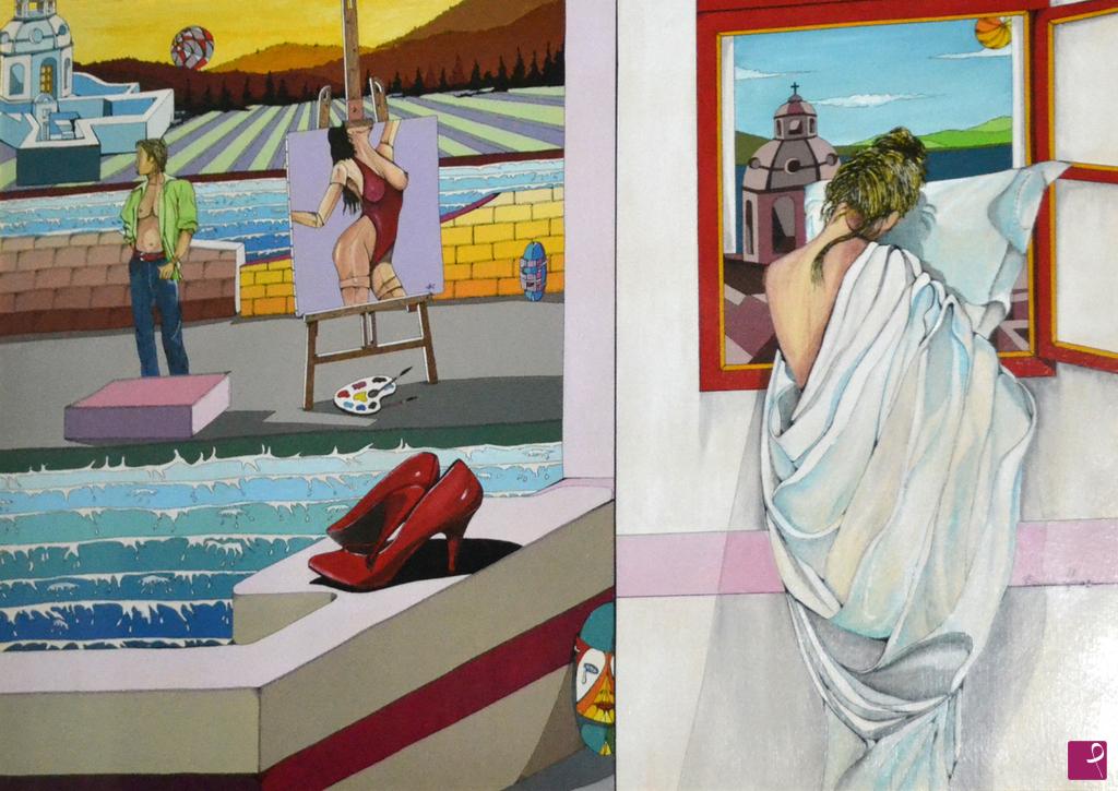 quadri in vendita online - LA MUSA E L'ARTISTA...