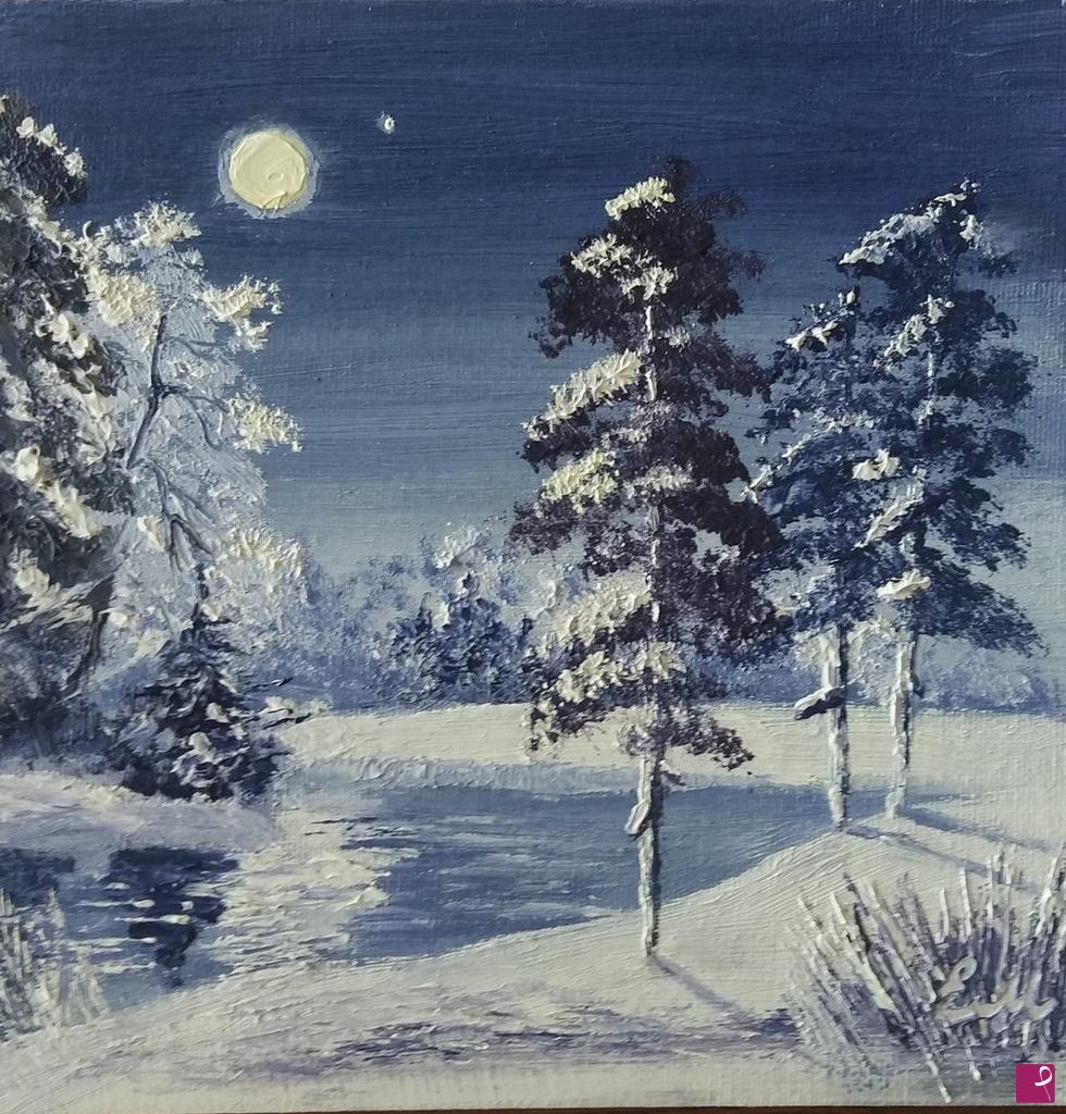 quadri in vendita online - La notte d'inverno