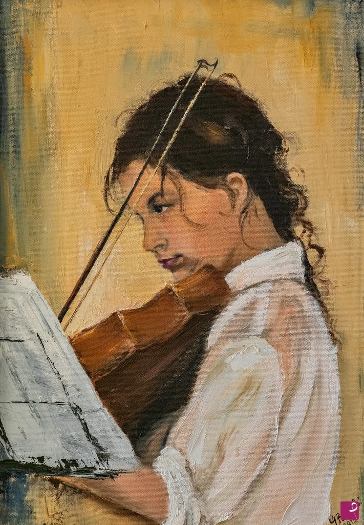 quadri in vendita online - La piccola violinista