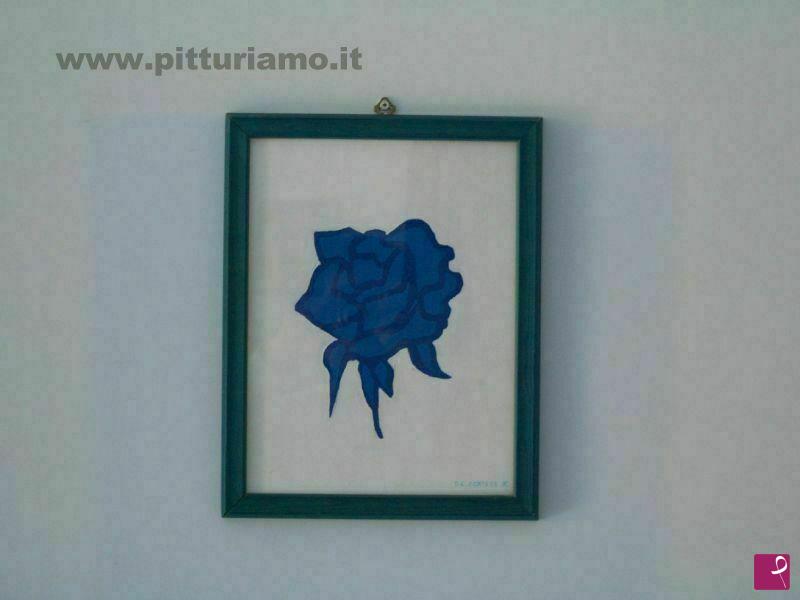 quadri in vendita online - La rosa blu