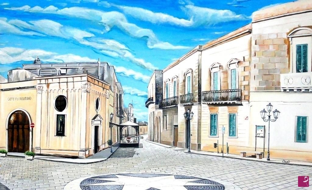 quadri in vendita online - La stella a otto raggi -Castrignano dei Greci