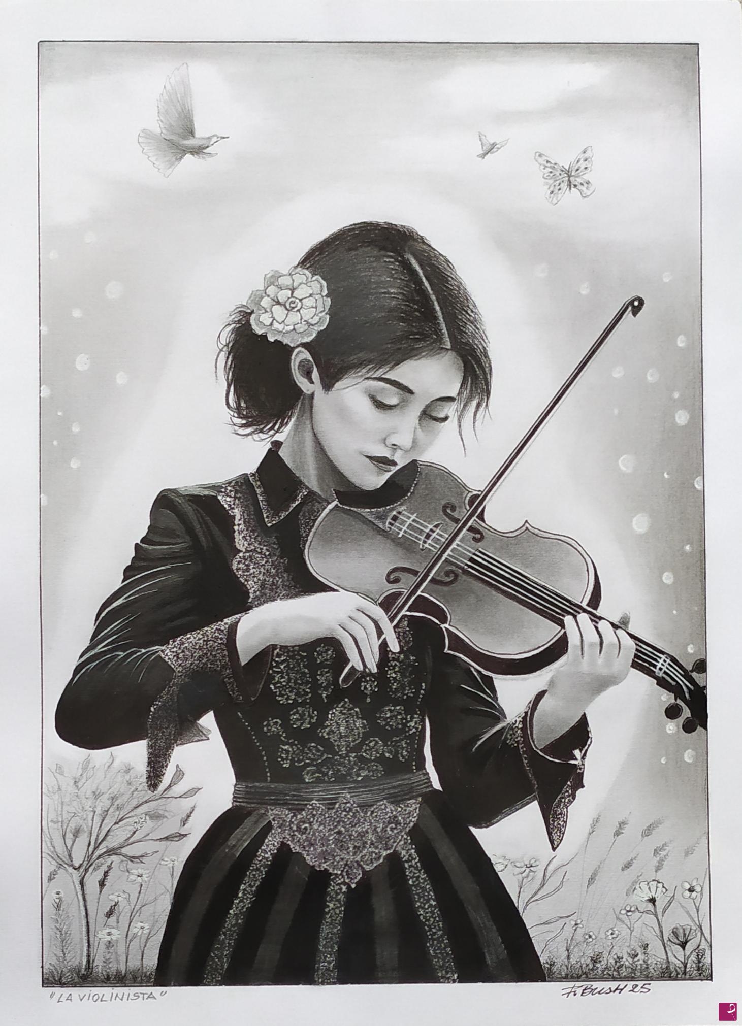 quadri in vendita online - La violinista 