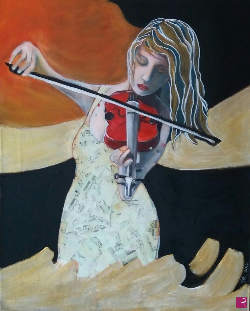 quadri in vendita online - La violinista
