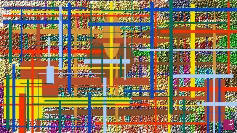 quadri in vendita online - LABIRINTO GEOMETRICO