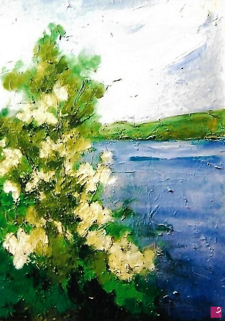 quadri in vendita online - Lago blu