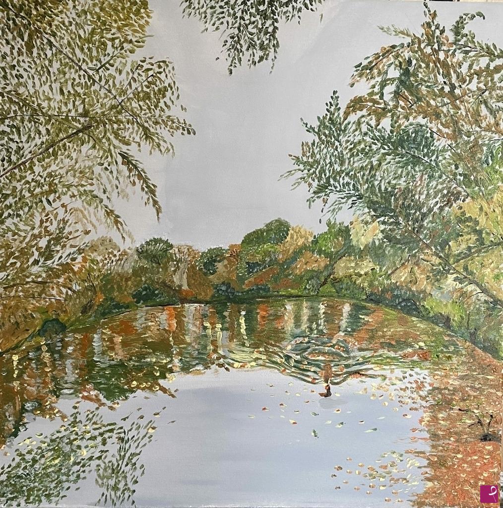 quadri in vendita online - Lago dorato londinese