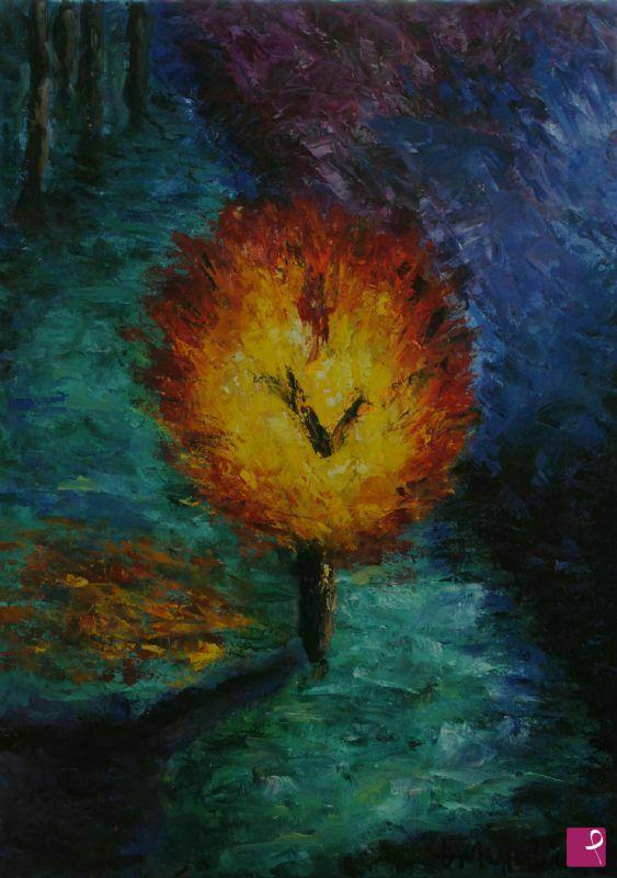 quadri in vendita online - L'albero del fuoco