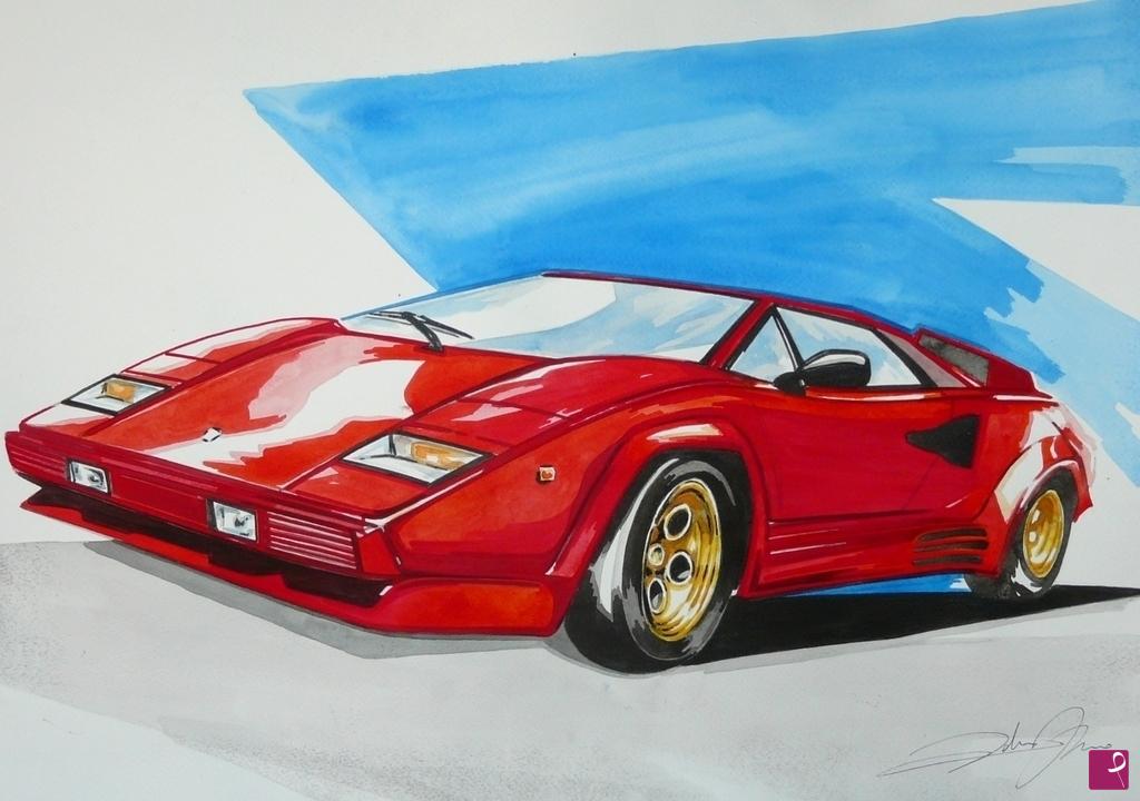 quadri in vendita online - LAMBORGHINI COUNTACH