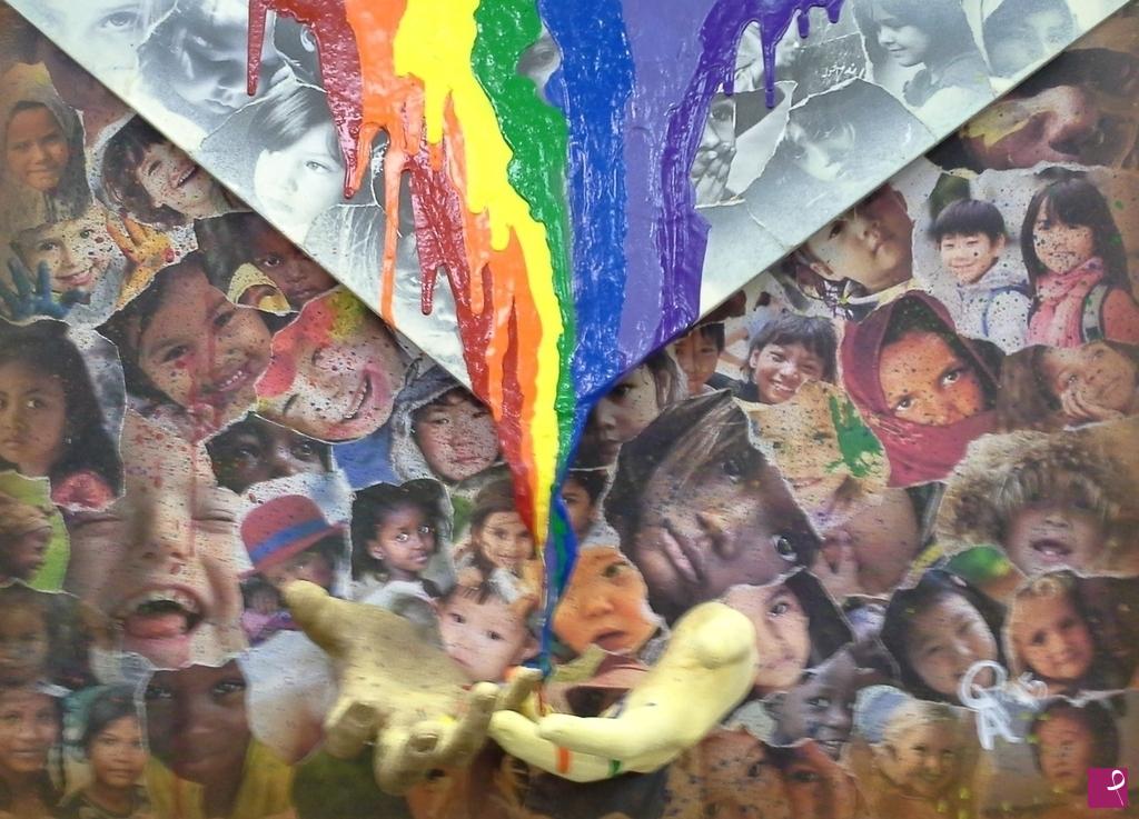 quadri in vendita online - L'amicizia è un arcobaleno di colori