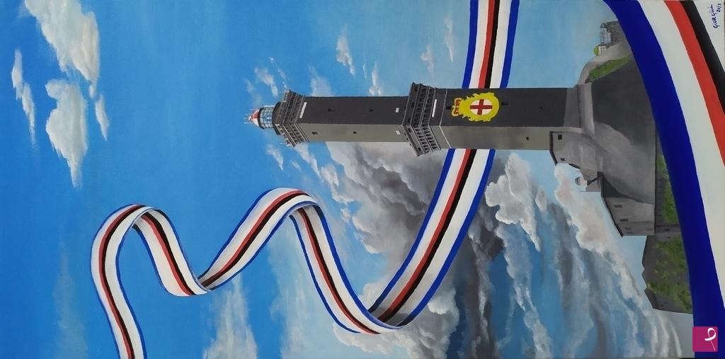 quadri in vendita online - Lanterna Blucerchiata 