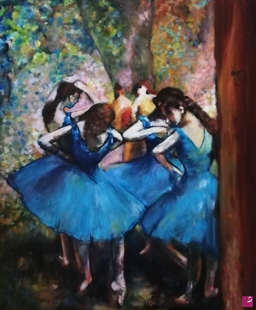 quadri in vendita online - Le Ballerine in blu 