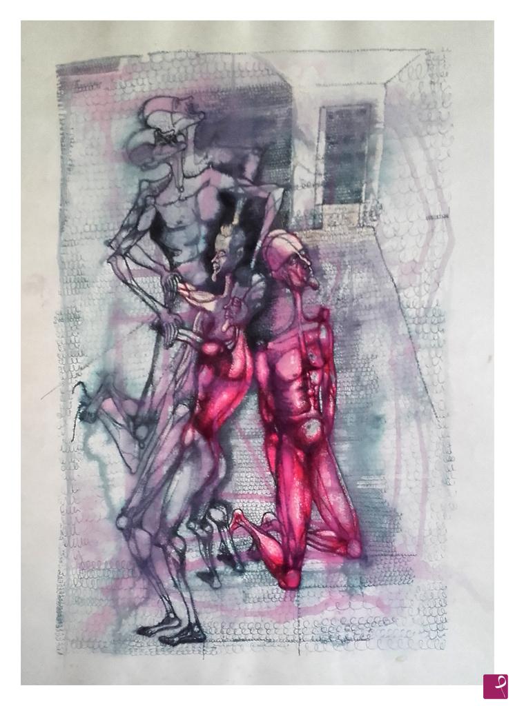 quadri in vendita online - Le cinque figure 1981