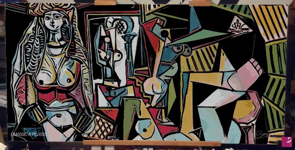 quadri in vendita online - LE FEMMES D’ALGER OMAGGIO A PICASSO