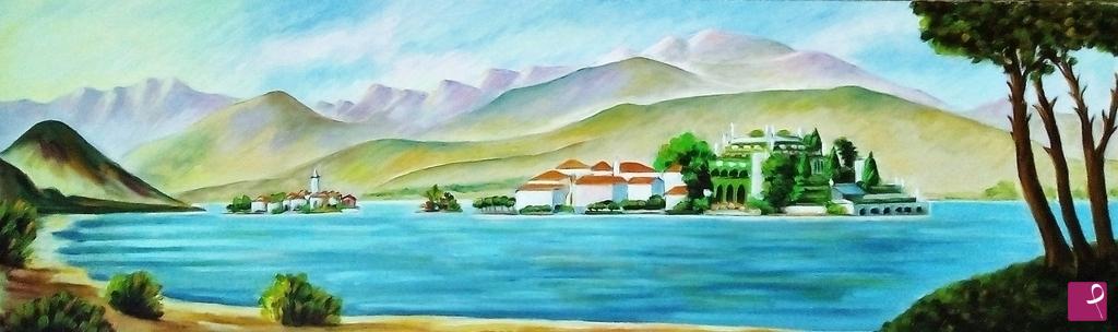quadri in vendita online - LE ISOLE BORROMEE - STRESA (2001)