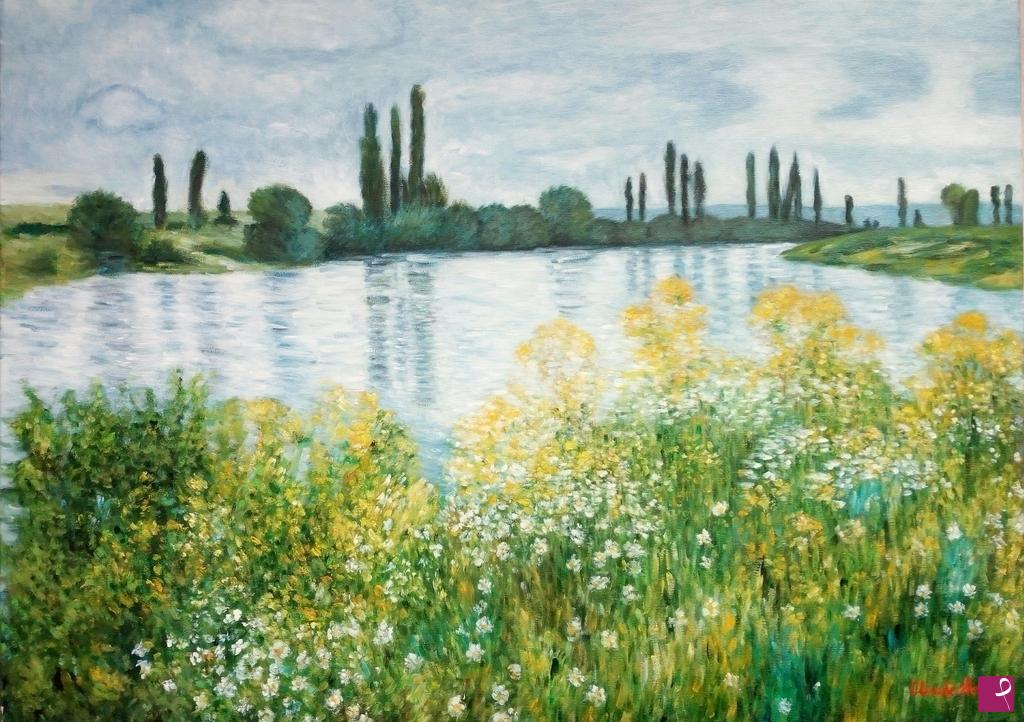 quadri in vendita online - LE RIVE DELLA SENNA, VETHEUIL