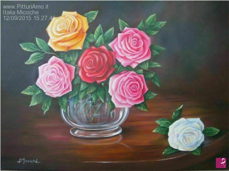 quadri in vendita online - Le rose