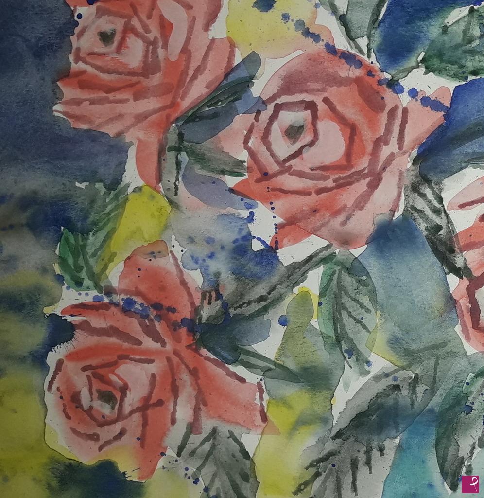 quadri in vendita online - Le rose in blu