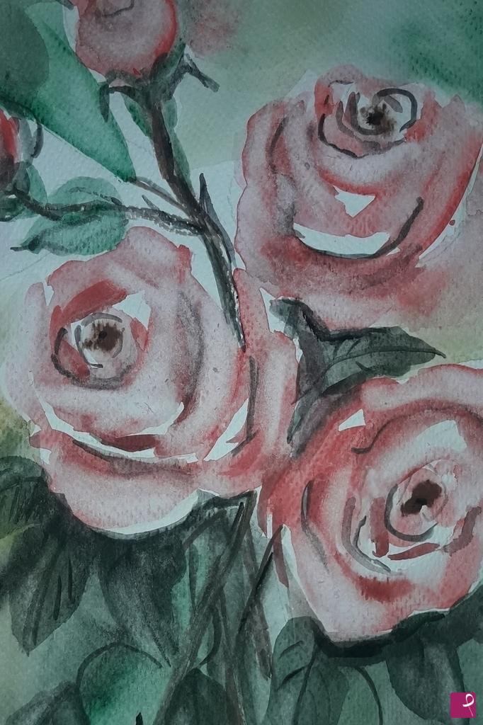 quadri in vendita online - Le rose rosa
