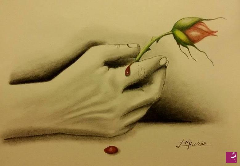 quadri in vendita online - Le spinne hanno le rose