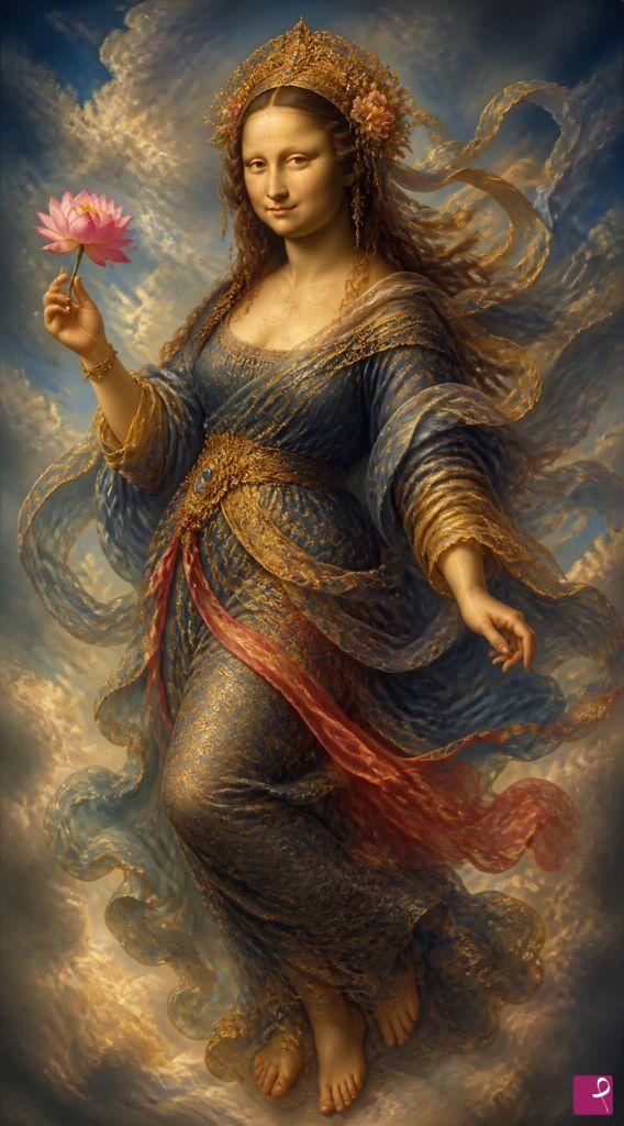 quadri in vendita online - Leonardo’s Celestial Muse