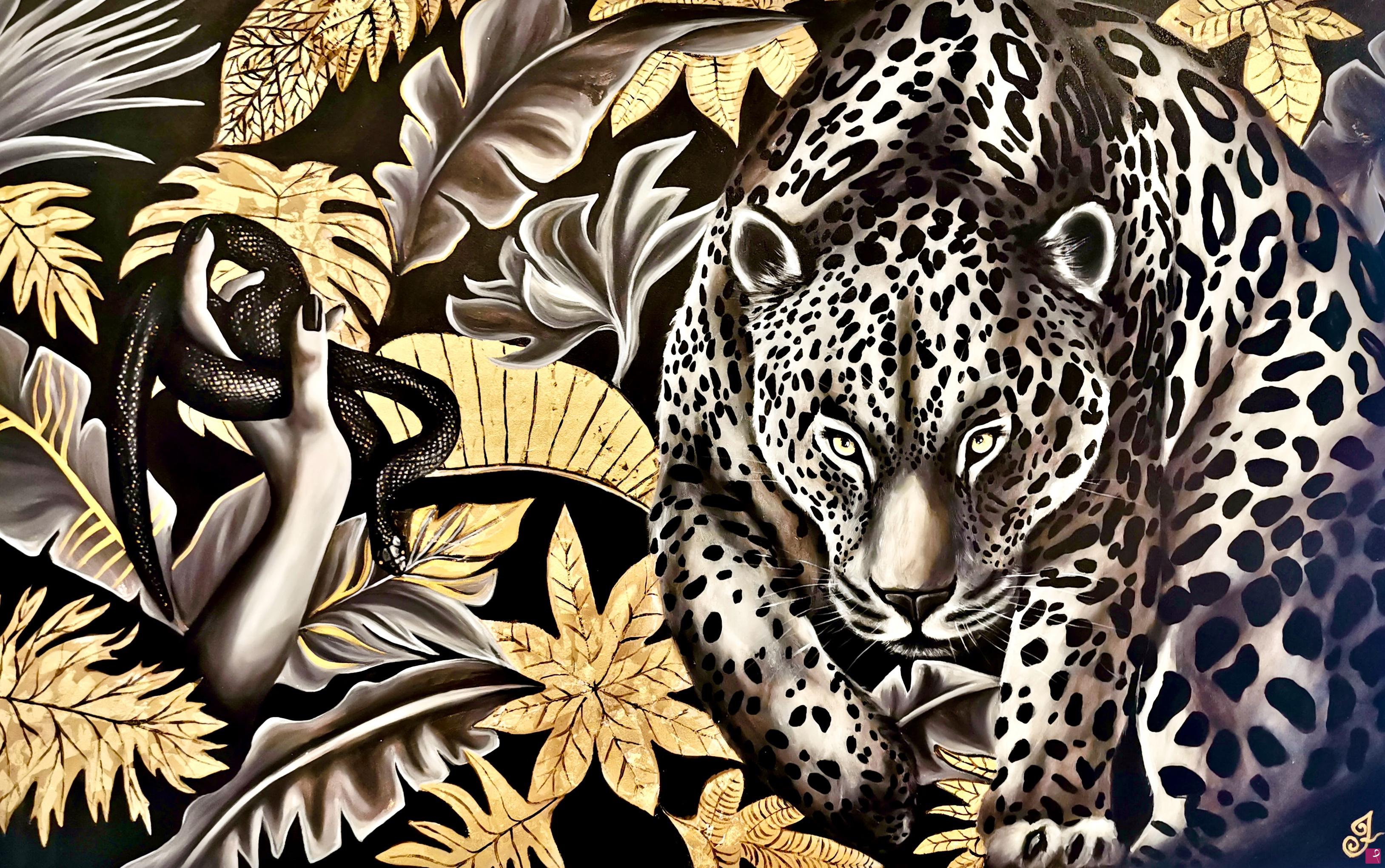 quadri in vendita online - Leopard Soul