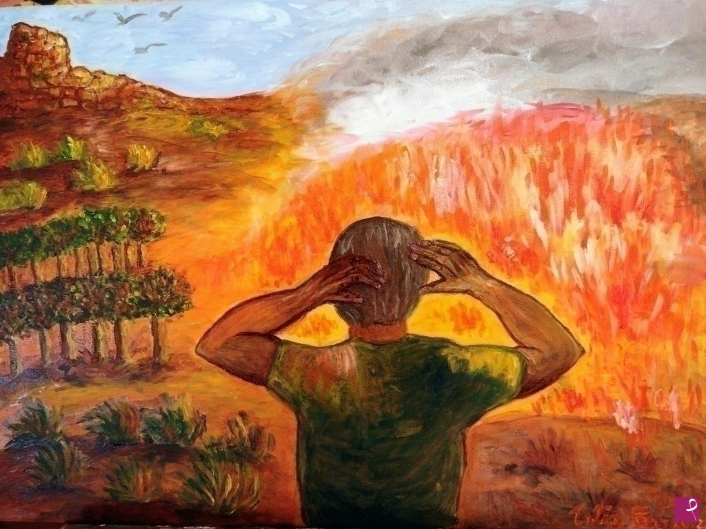 quadri in vendita online - L'incendio del MontiFerru