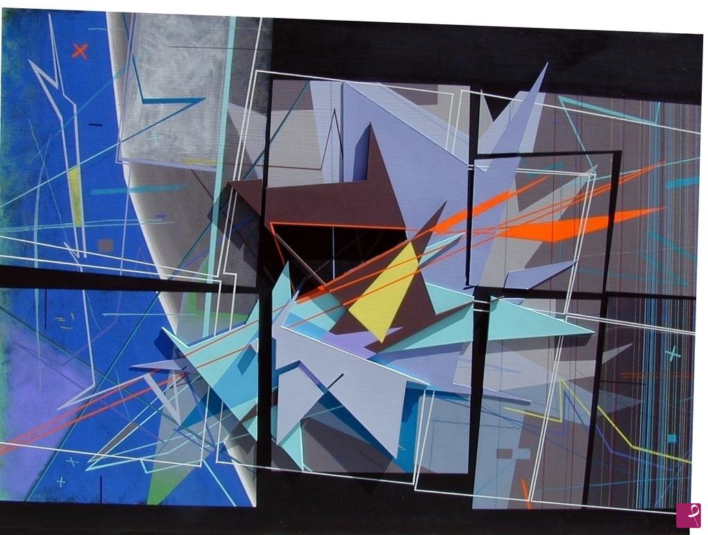 quadri in vendita online - linear transformation 02 - basrelief 01