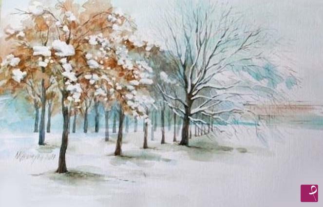 quadri in vendita online - l'inverno