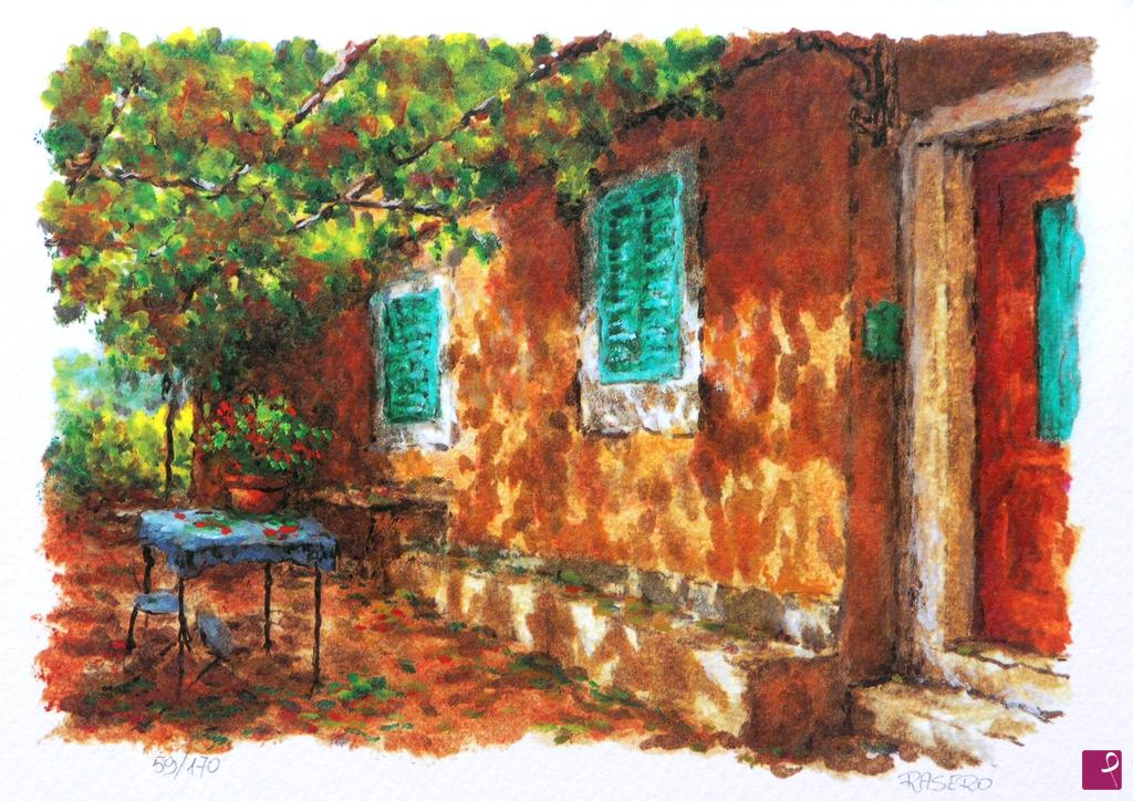quadri in vendita online - Litografia N. 2 -  Ombra del pergolato