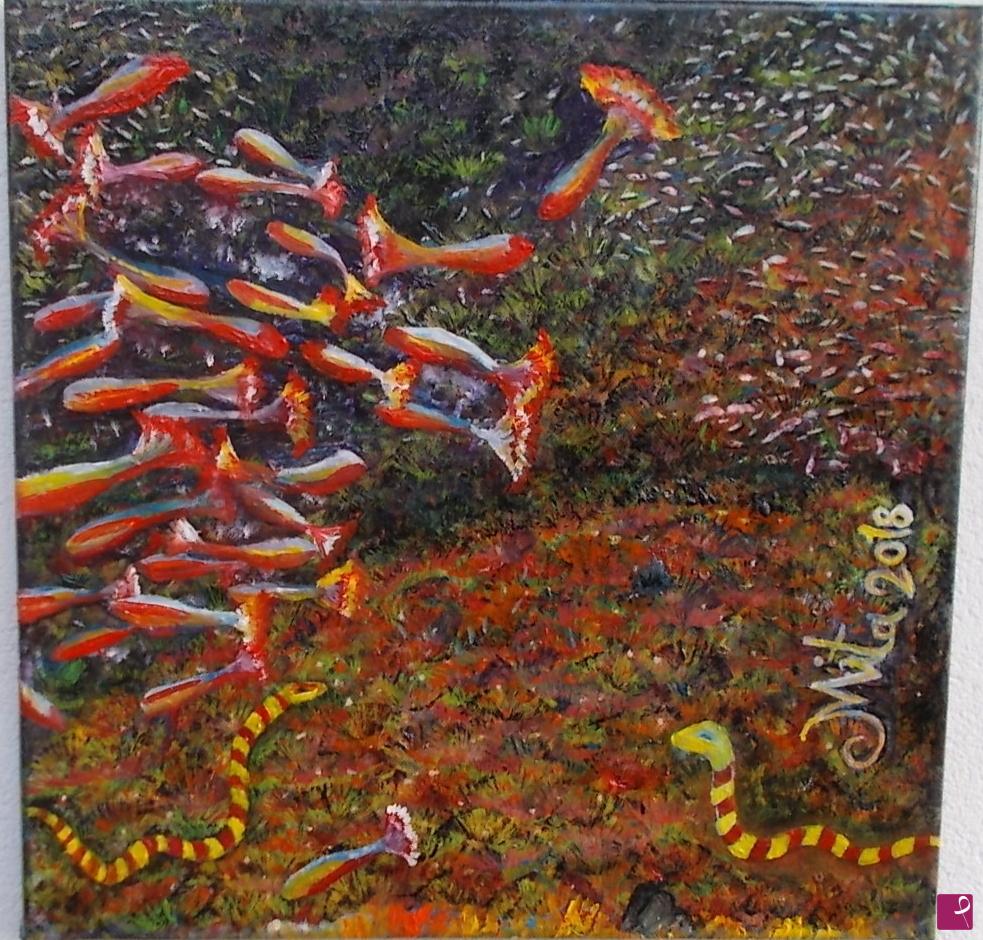 quadri in vendita online - Lively Submerged Worlds 