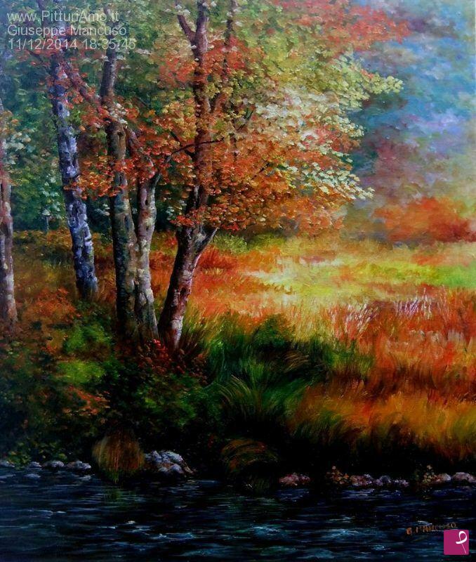 quadri in vendita online - Luce nel bosco