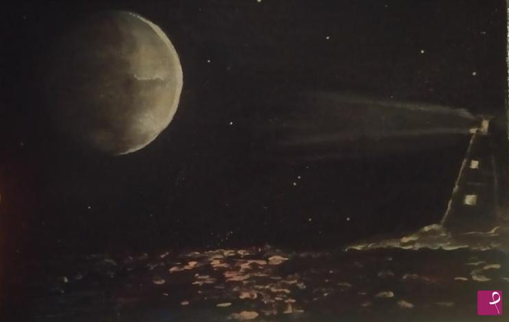 quadri in vendita online - Luna e Terra