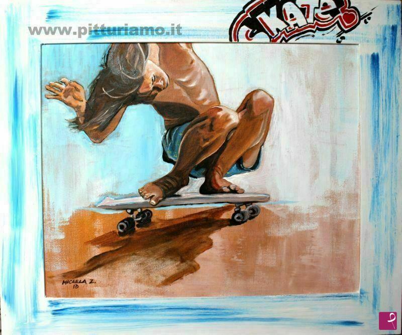 quadri in vendita online - Mad Skater