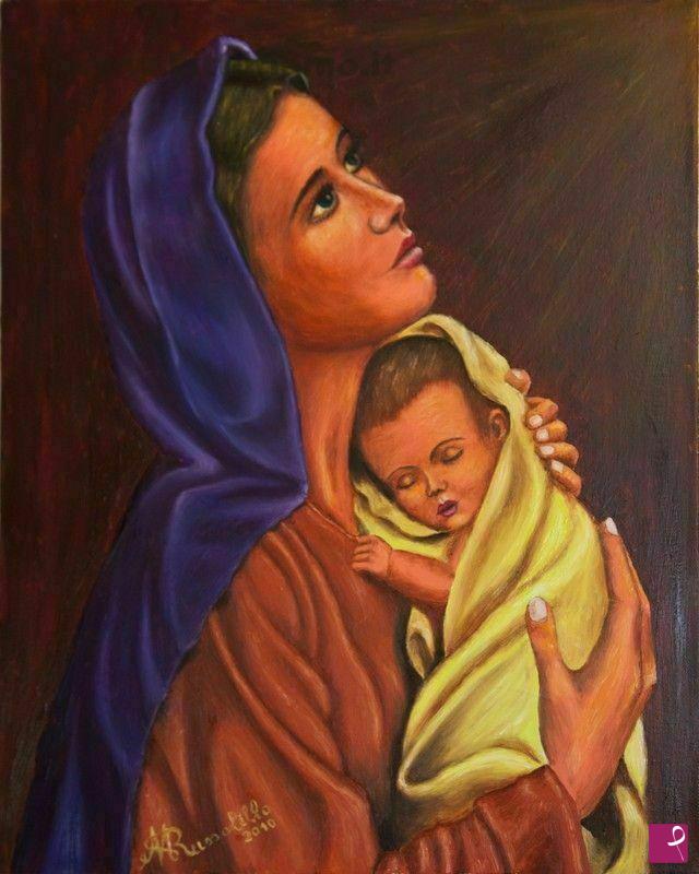 quadri in vendita online - Madonna con bambino