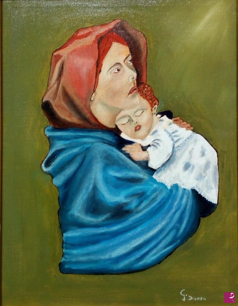 quadri in vendita online - Madonna con bambino