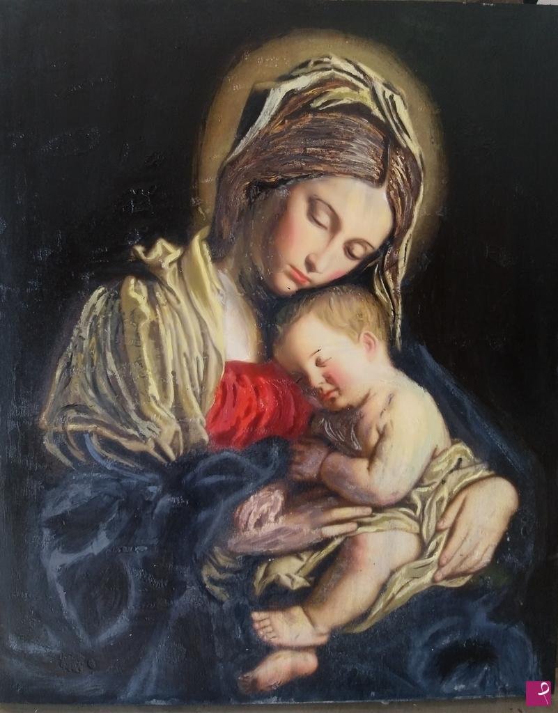 quadri in vendita online - Madonna con bambino 