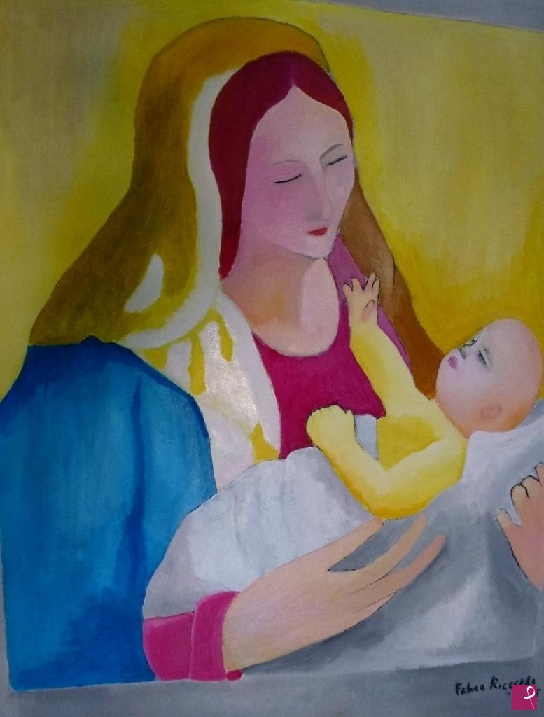 quadri in vendita online - madonna con bambino