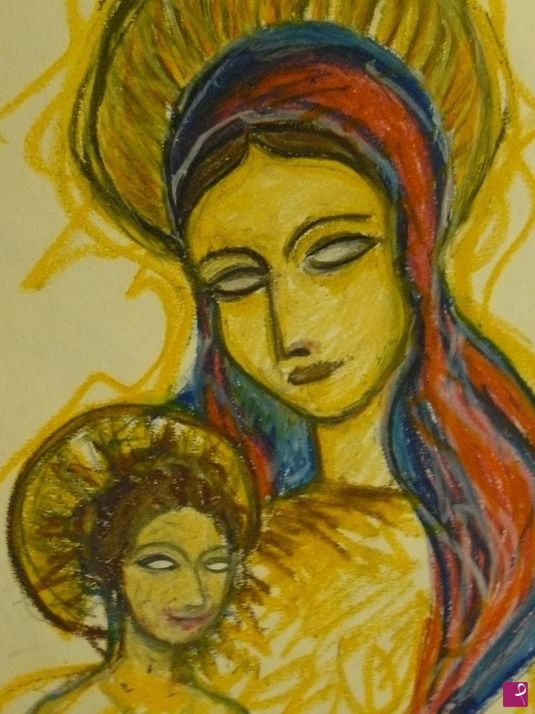 quadri in vendita online - madonna con bambino