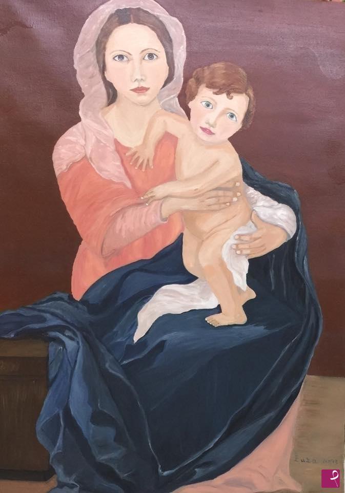 quadri in vendita online - Madonna con bambino 